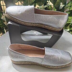 Stuart Weitzman Metallic Silver Espadrilles
Size 9C